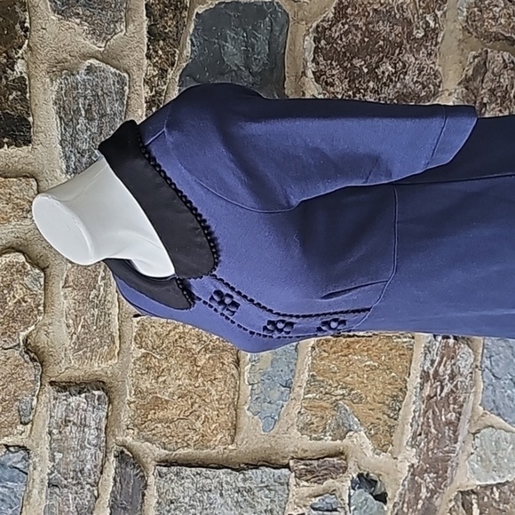 Boden Colette Peter Pan Collar Mod Dress in Navy Blue Size 6L - Picture 4 of 10